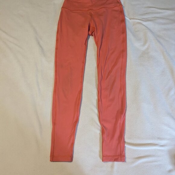 Lululemon Wunder Under High-Rise Tight 28" *Full-On Luxtreme  lined Warm Coral - Picture 4 of 7